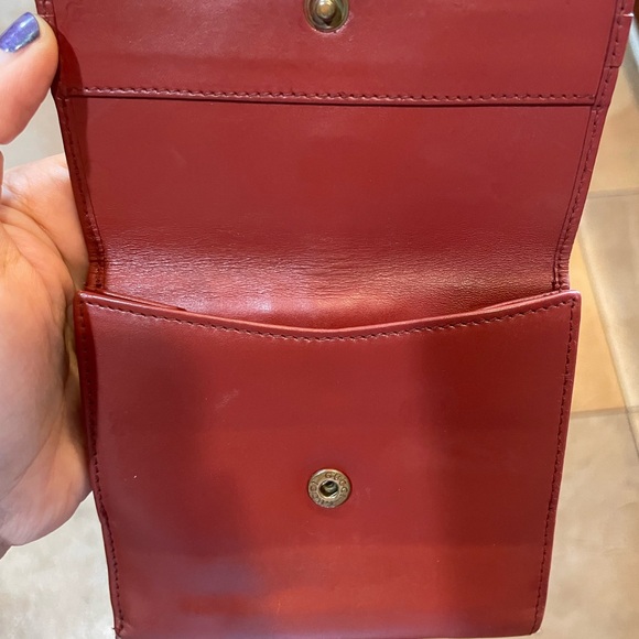 GUCCI RED LEATHER WALLET - Picture 3 of 7